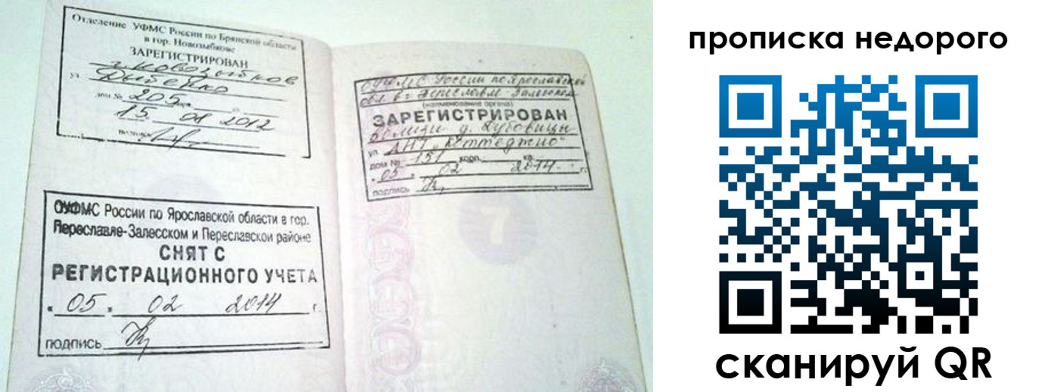 временная регистрация недорого в Купино